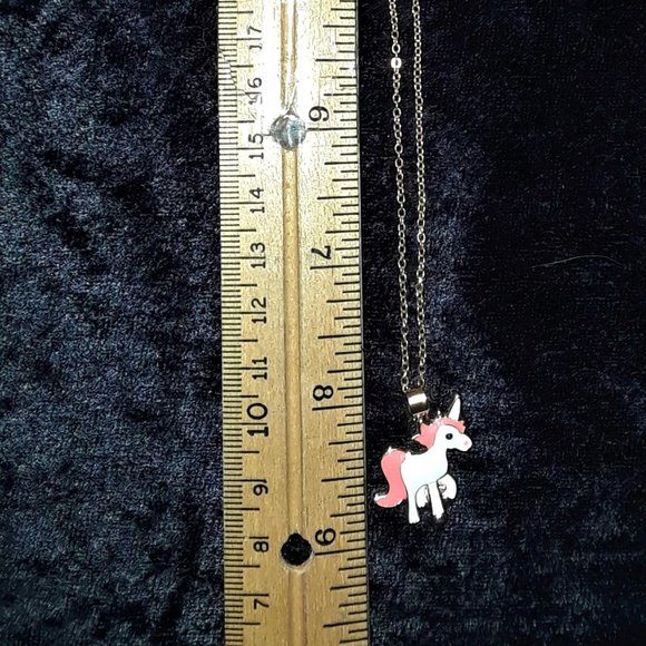 Cute Unicorn Pendant Necklace and Earrings Set - Picture 3 of 7